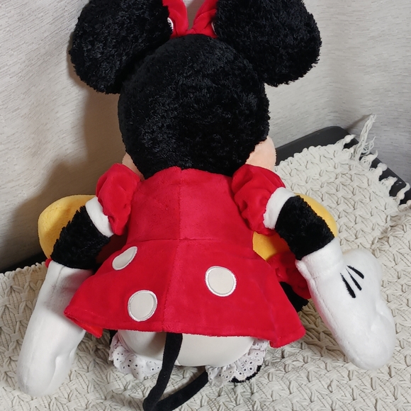 Disney Store Minnie Mouse Red Polka Dot Velour Plush 20" Doll Exclusive Patch - Picture 7 of 11